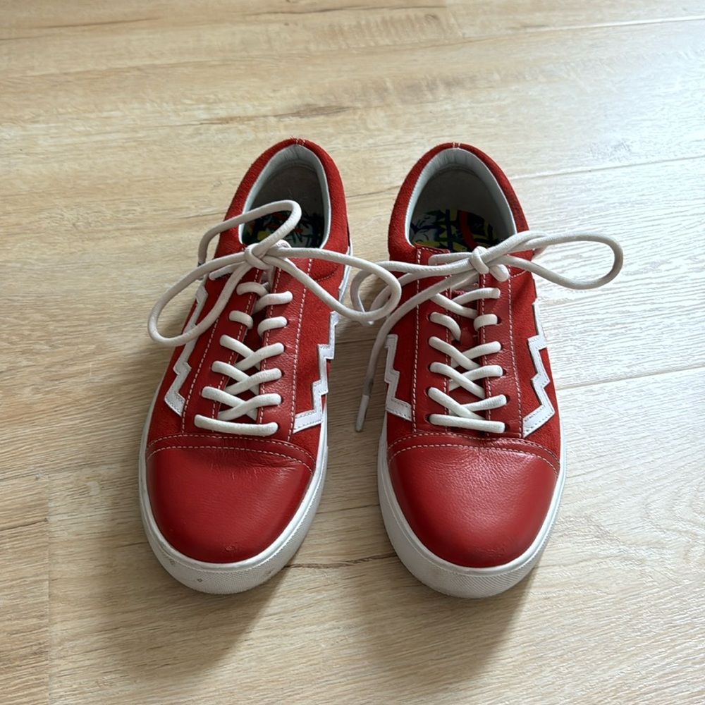 Tafari original red sneakers art shoes